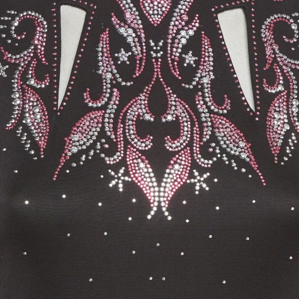 Just Cavalli Black Embellished Jersey Sleeveless Maxi Dress M - Picture 4 of 7